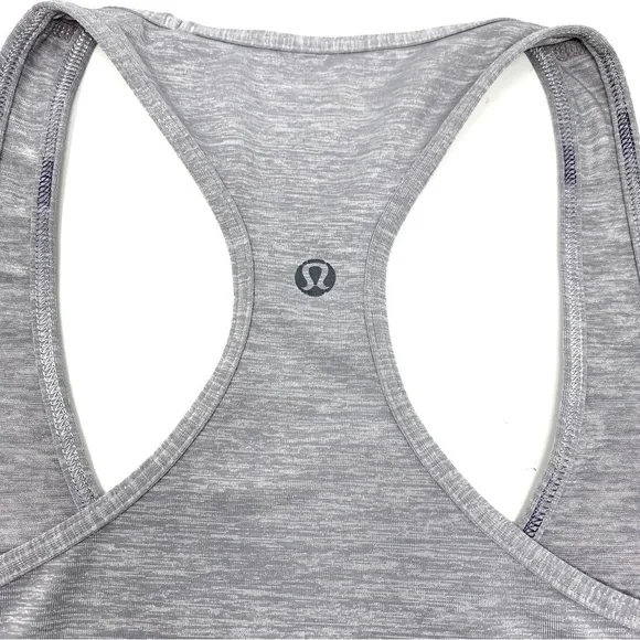 Lululemon Athletica Iced Iris Silver Soul Racerback Tank Top Sports Yoga Size 6 - Picture 7 of 8